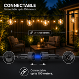 50M Prikkabel / Lichtsnoer met afstandsbieding | Incl. 87x LED lampen | DIMBAAR | 1W | 2700K | 24V | Plug & Play | Koppelbaar