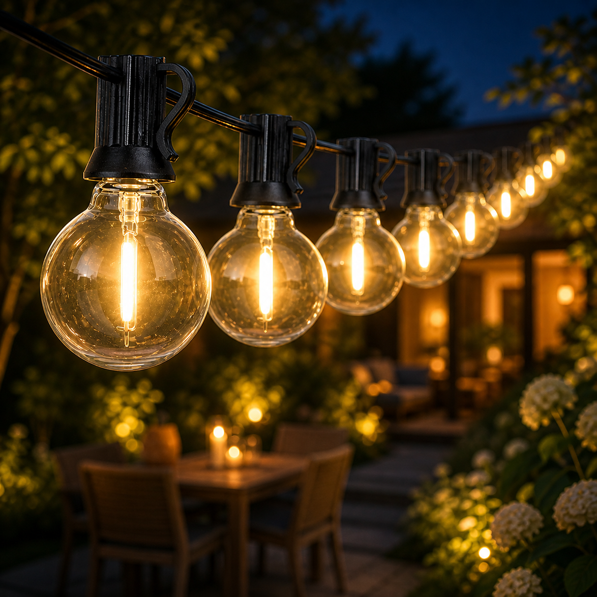 50M Prikkabel / Lichtsnoer met afstandsbieding | Incl. 87x LED lampen | DIMBAAR | 1W | 2700K | 24V | Plug & Play | Koppelbaar