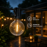 50M Prikkabel / Lichtsnoer met afstandsbieding | Incl. 87x LED lampen | DIMBAAR | 1W | 2700K | 24V | Plug & Play | Koppelbaar