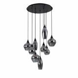 Ronde glazen Hanglamp Ø60cm 3 lichts - Cambio - 9x E14 fitting