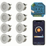 8x | Smart veranda inbouwspots wit | 1.5 Watt | Complete set | Zigbee | HUE Compatible