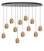 highlight-hanglamp-egg-ovaal - 12 lichts - vooraanzicht